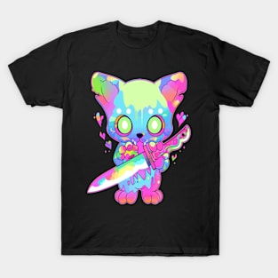 Cute EDM Trippy Festival Psychedelic Cat Rave T-Shirt